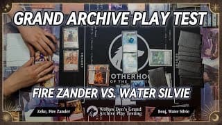 Grand Archive Play Testing Fire Zander (Zeke) vs. Water Silvie (Benj)